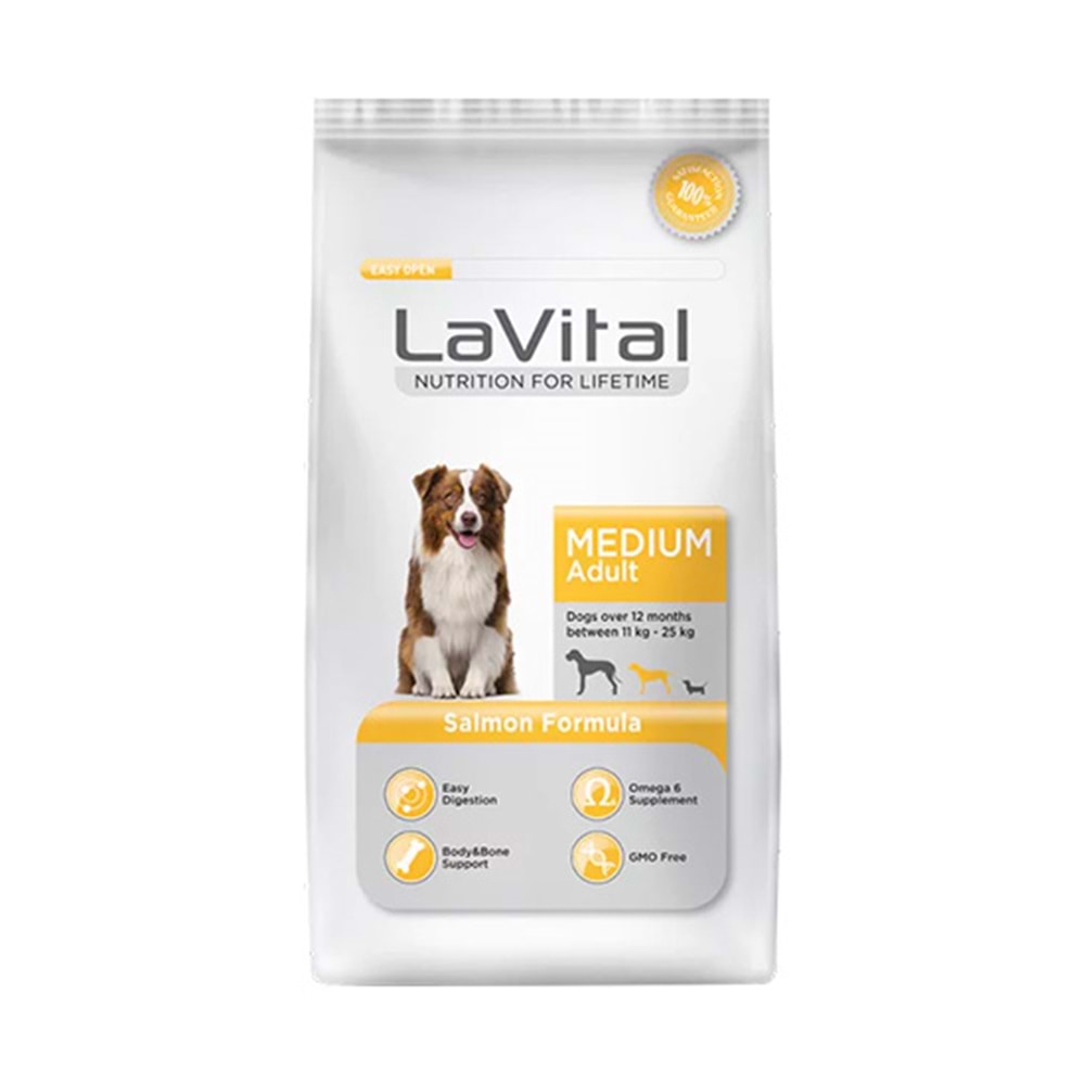 LAVİTAL 3 KG MEDIUM ADULT SOLMON KÖPEK MAMASI