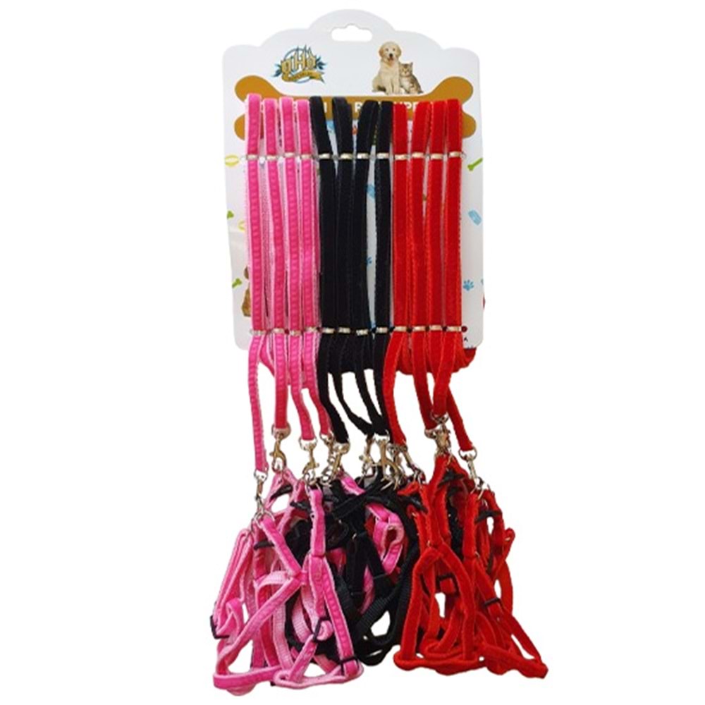 D-PETS KADİFE 1 CM GEZDİRME 12 Lİ KARTELA