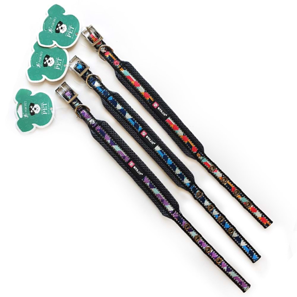 D-PETS WANJIA DESENLİ BOYUN TASMASI 1,5 CM