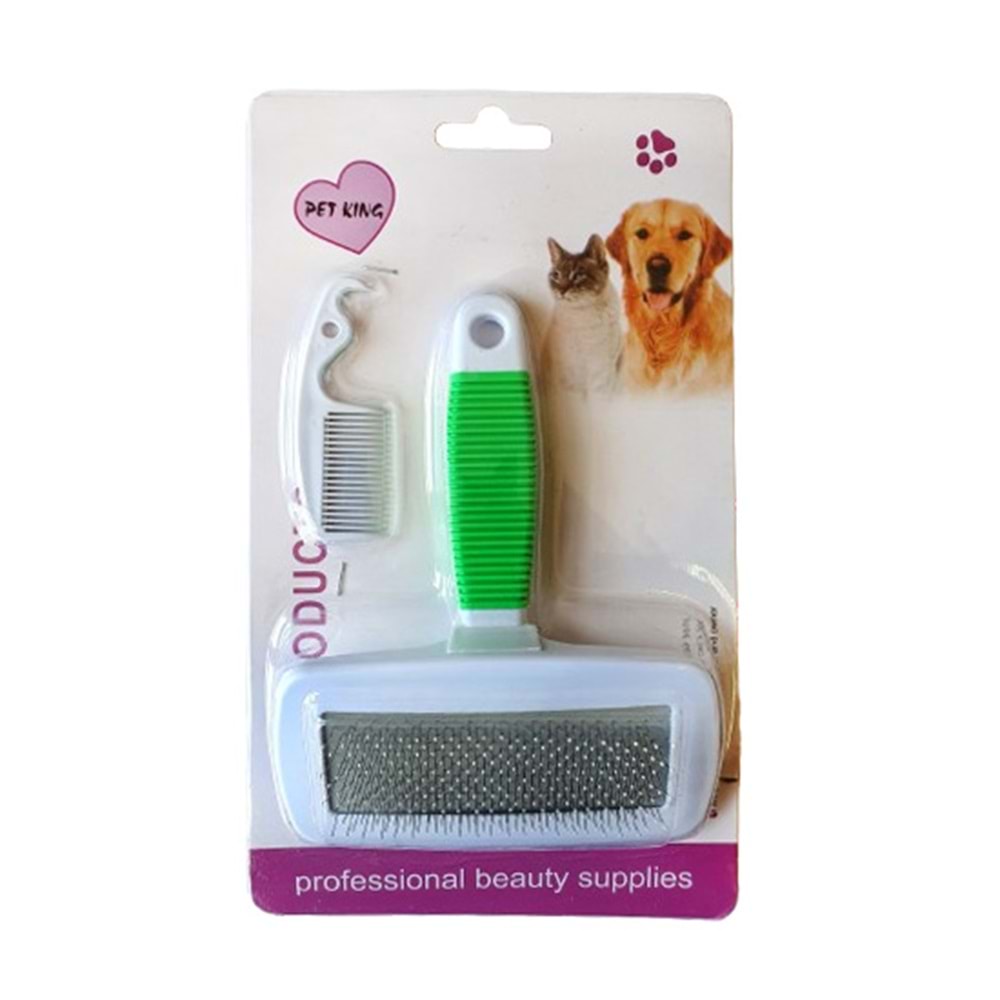 D-PETS PET KING TARAK FIRÇA SETİ BÜYÜK