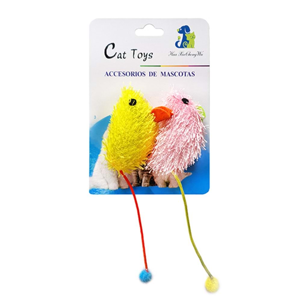 D-PETS CAT TOYS PELUŞ İKİLİ FARE OYUNCAK