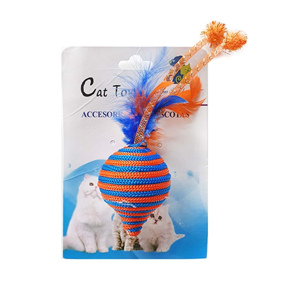 D-PETS CAT TOYS ÖRGÜLÜ ANTENLİ KEDİ OYUNCAK