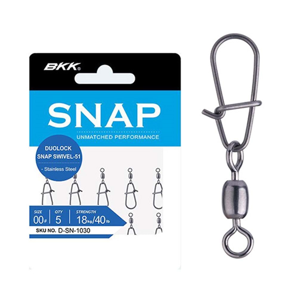 BKK DUOLOCK SNAP SWİVEL 51 FIRDÖNDÜ NO: 00 - 5 PCS
