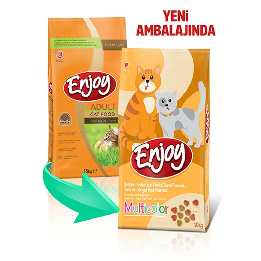 ENJOY 10 KG YETİŞKİN KEDİ MULTİ COLOR TAVUKLU