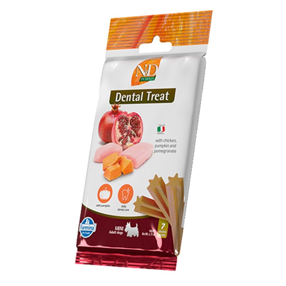 N&D 60 GR DENTAL KÖPEK ÖDÜLÜ MİNİ IRK TAVUKLU BALKABAKLI