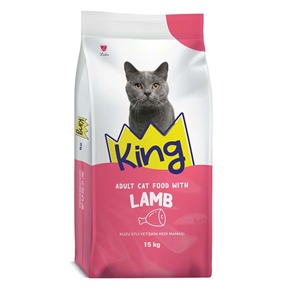 KING 15 KG YETİŞKİN KEDİ MAMASI KUZULU