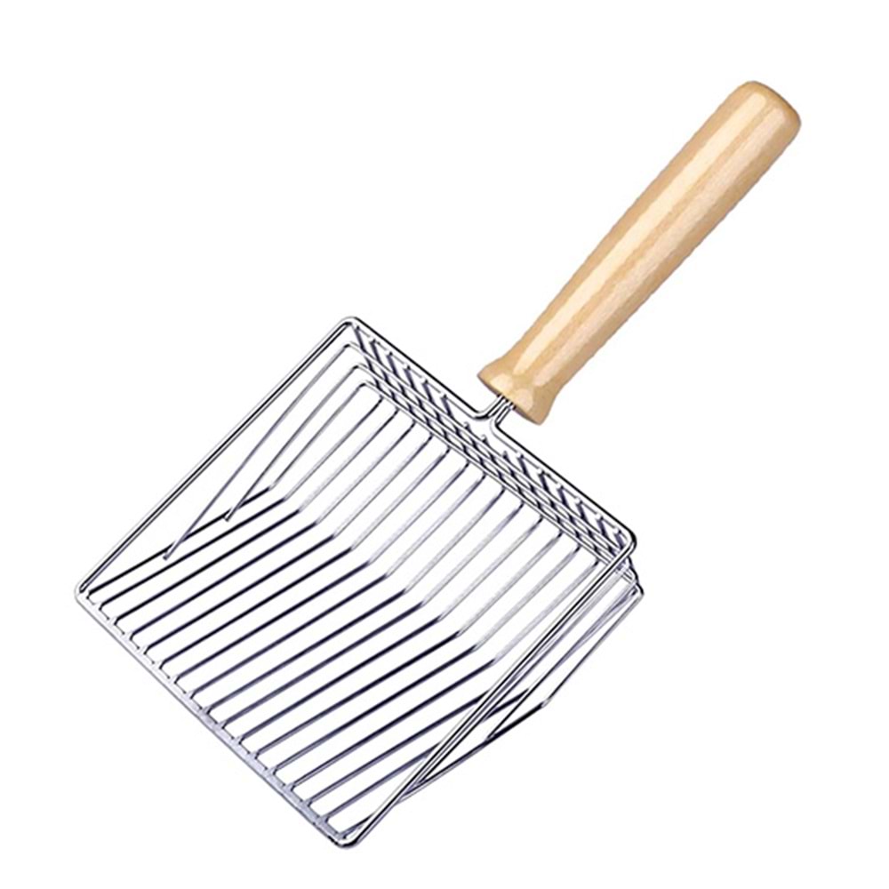 MADPET AHŞAP SAPLI METAL KUM TEMİZLEME KÜREĞİ