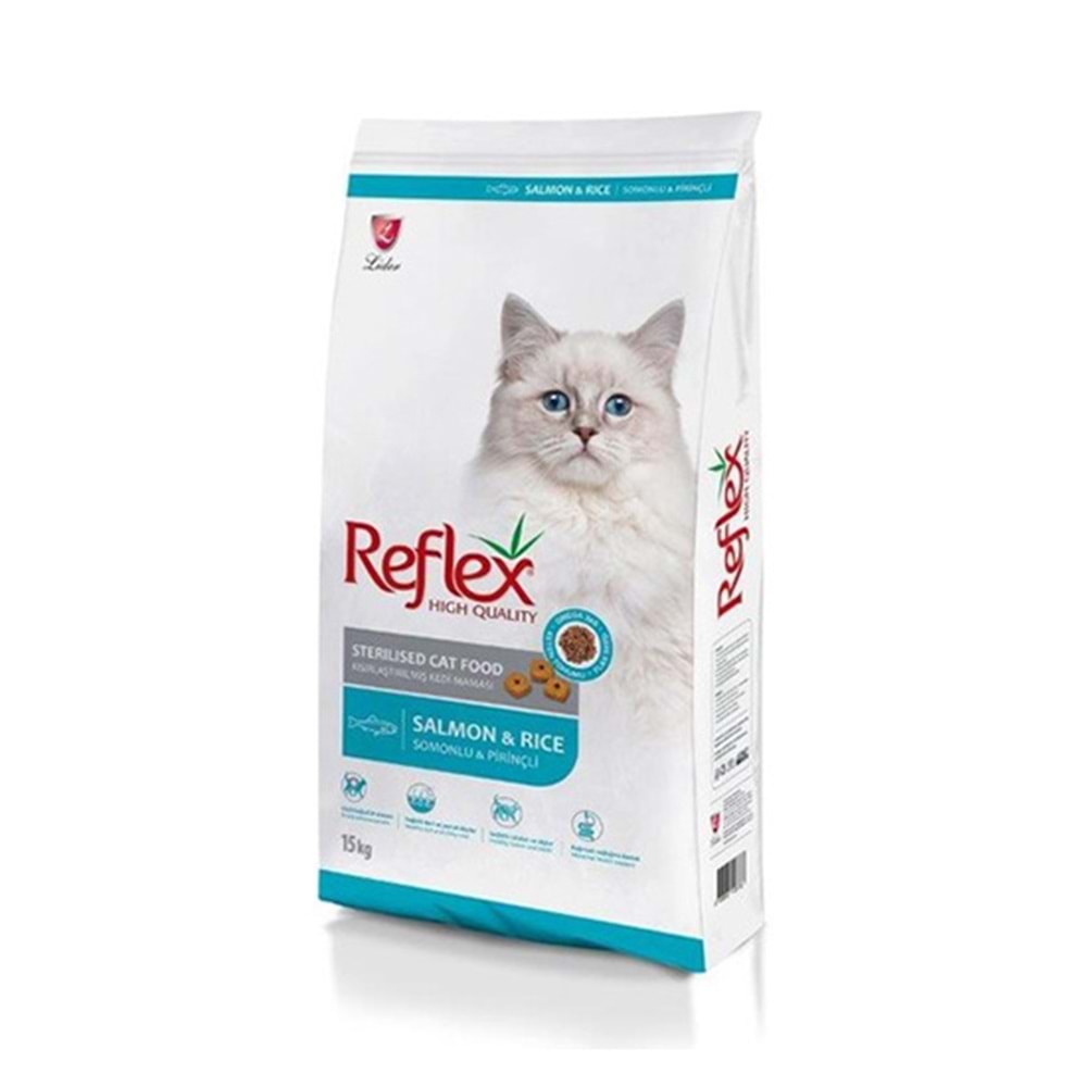 REFLEX 15 KG SOMONLU & PİRİNÇLİ KISIRLAŞTIRILMIŞ KEDİ MAMASI