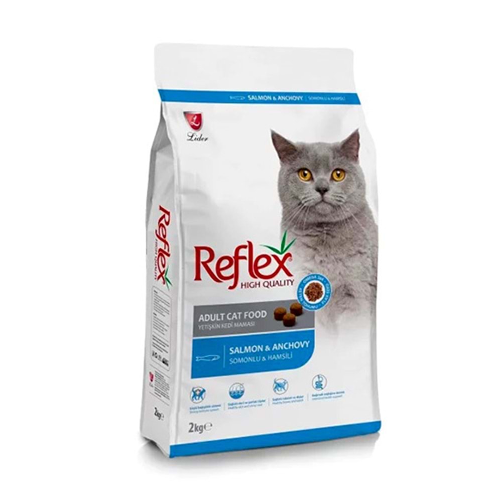 REFLEX 2 KG ADULT CAT SALMON & ANCHOVY HAMSİLİ