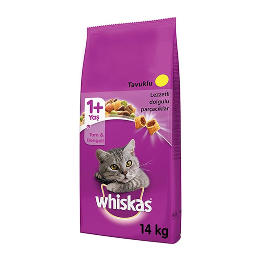 WHİSKAS 14 KG YETİŞKİN KEDİ MAMASI TAVUKLU SEBZELİ