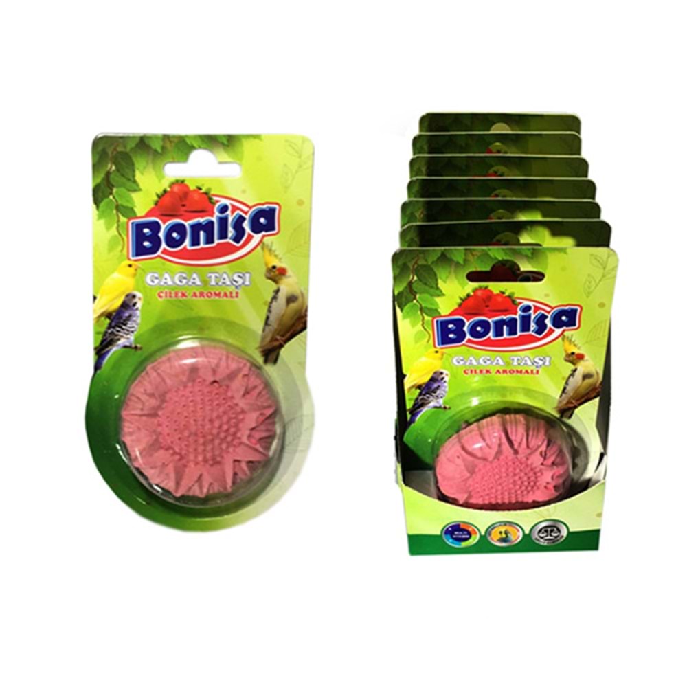 BONİSA BLOK GAGA TEMİZLEME TAŞI ÇİLEK AROMALI - 70 GR