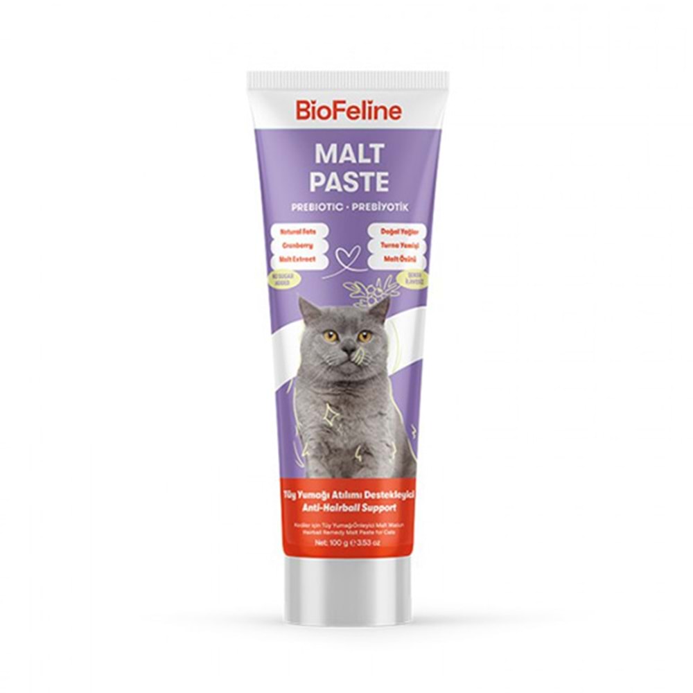 BIOFELINE 100 GR MALT PASTE KEDİLER İÇİN MALT