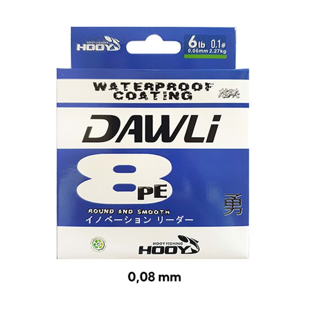 DAWLİ HOOY PE 8 LİNE MİSİNA YEŞİL 150 METRE 0,08 MM