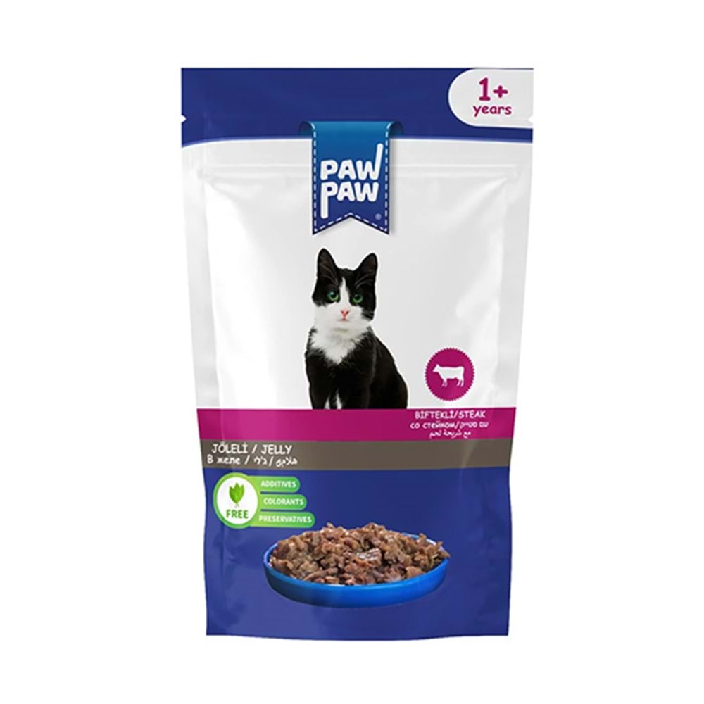 PAWPAW 85 GR BİFTEKLİ POUCH KEDİ KONSERVE