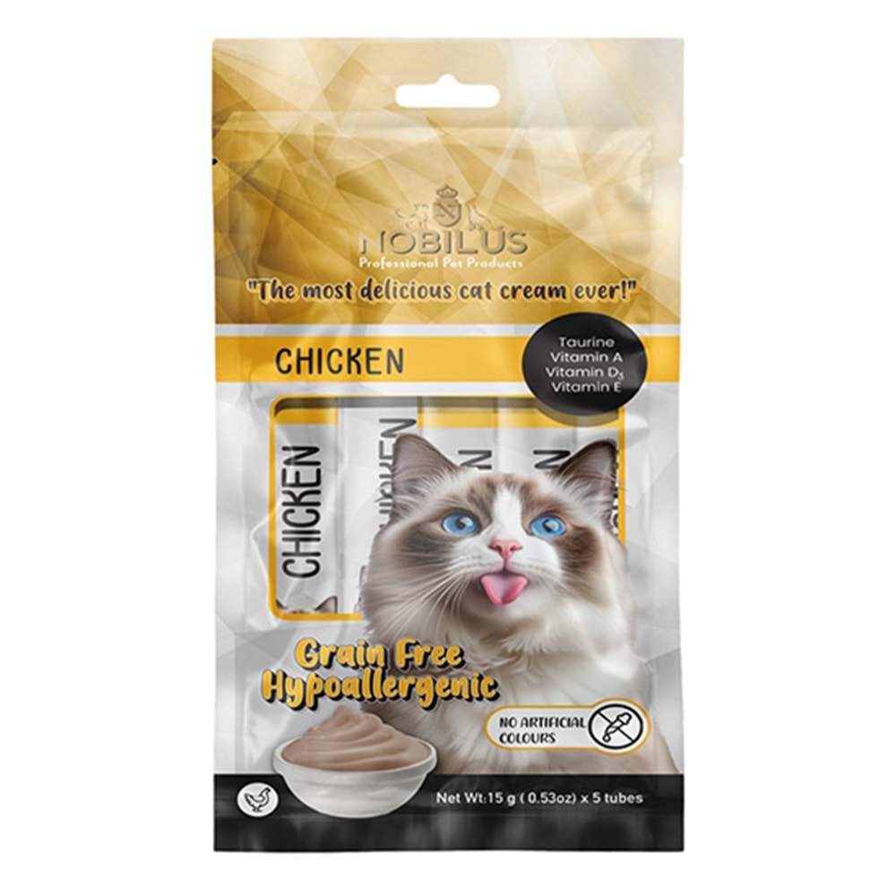 NOBILUS TAVUKLU KEDİ KREMA ÖDÜLÜ 5x15g
