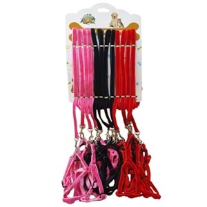 D-PETS KADİFE 1 CM GEZDİRME 12 Lİ KARTELA