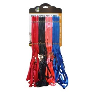 D-PETS DÜZ RENK GEZDİRME TASMASI 12 Lİ KARTELA