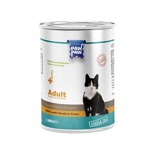 PAWPAW 400 GR YETİŞKİN KEDİ KONSERVE KUZULU
