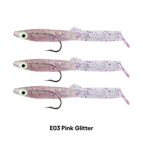 3525 EEL FISH SOFT 7.5 CM 3 LÜ E03 PINK GLITER