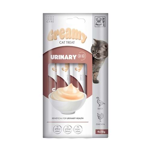 M-PETS URINARY FONKSİYONEL CREAMY KEDİ ÖDÜLÜ 4x15 GR