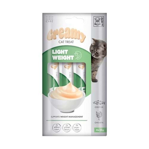 M-PETS LIGHT WEIGHT FONKSİYONEL CREAMY KEDİ ÖDÜLÜ 4x15 GR