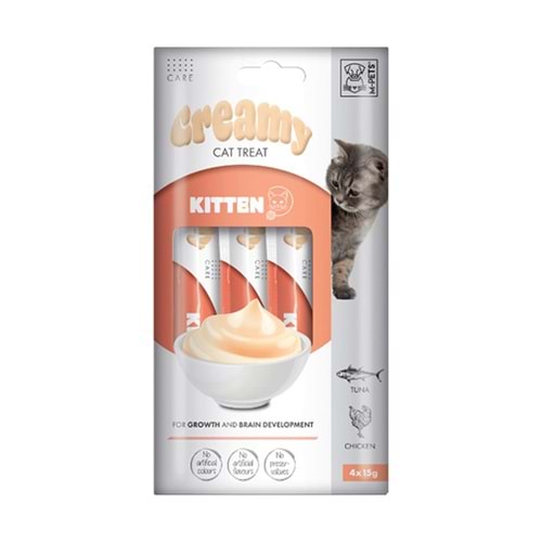 M-PETS KITTEN FONKSİYONEL CREAMY KEDİ ÖDÜLÜ 4x15 GR