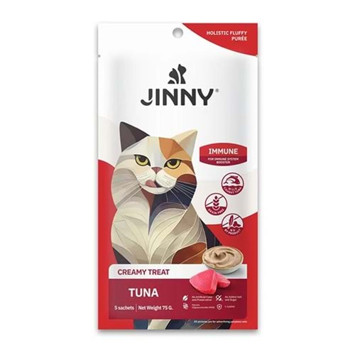 JINNY CREAMY TREAT IMMUNE KEDİ ÖDÜLÜ TUNA 5x15 GR