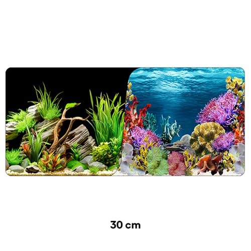 BONİSA PLASTİK POSTER 8075/9024 SİYAH BİTKİ MERCAN 15 METRE x 30 CM