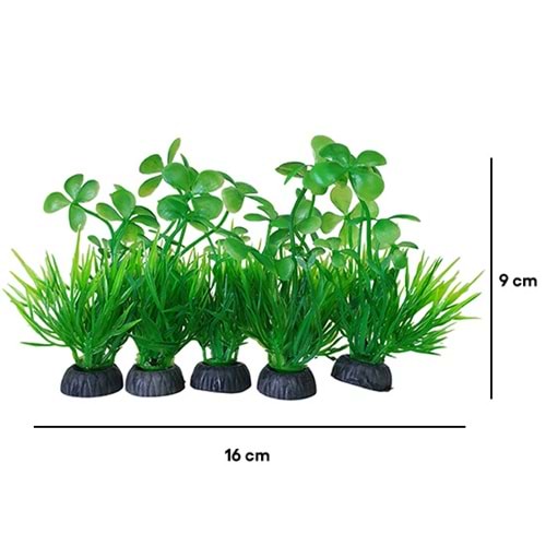 BONİSA PLASTİK BİTKİ 5 Lİ PAKET BNS-3684 ( 16 x 9 CM )