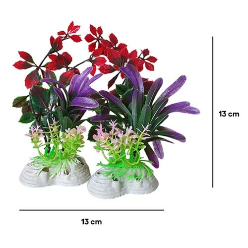 BONİSA PLASTİK BİTKİ 2 Lİ PAKET BNS-3743 ( 13 x 13 CM )