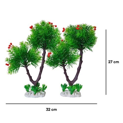 BONİSA PLASTİK BİTKİ 2 Lİ PAKET BNS-8205 ( 32 x 27 CM )