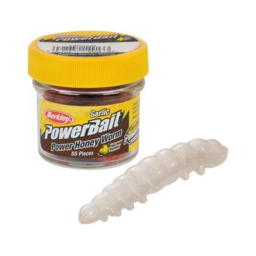 BERKLEY POWERBAIT GARLIC KURT WHITE 55CT