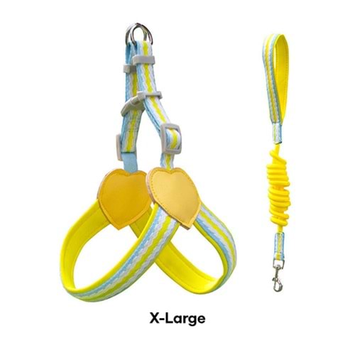 D-PETS ZICHEN DESENLİ SOFT GÖĞÜS TASMASI X-LARGE