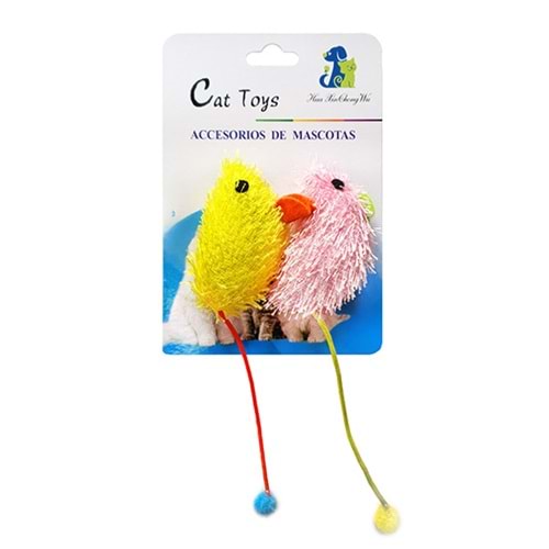 D-PETS CAT TOYS PELUŞ İKİLİ FARE OYUNCAK
