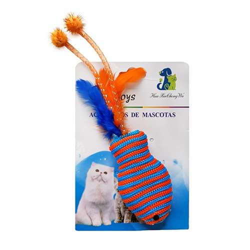 D-PETS BALIK ŞEKİLLİ ÖRGÜ KEDİ OYUNCAK