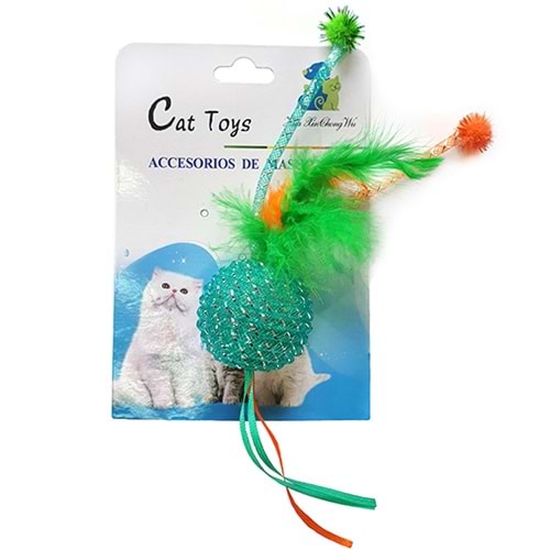 D-PETS CAT TOYS TÜYLÜ KULAKLI KEDİ TOPU