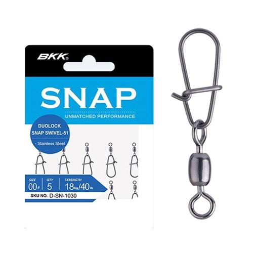 BKK DUOLOCK SNAP SWİVEL 51 FIRDÖNDÜ NO: 1 - 5 PCS