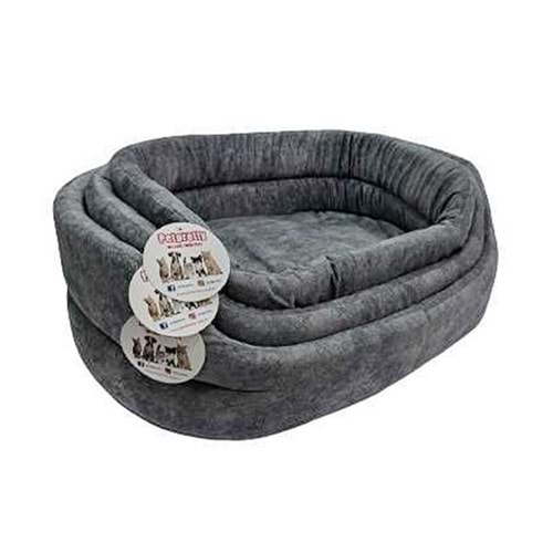 PETPRETTY COMFORT ÜÇLÜ SET GRİ YATAK 23x41x63 CM