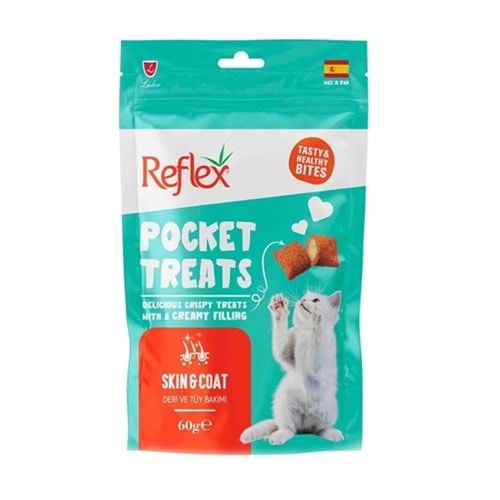 REFLEX 60 GR POCKET TREATS DERİ VE TÜY BAKIMI KEDİ ÖDÜLÜ