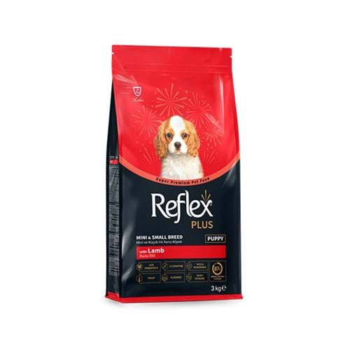 REFLEX PLUS 3 KG KUZU ETLİ MİNİ VE KÜÇÜK IRK YAVRU KÖPEK MAMASI