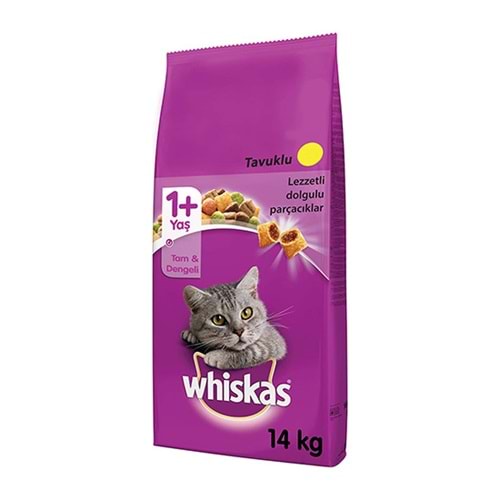 WHİSKAS 14 KG YETİŞKİN KEDİ MAMASI TAVUKLU SEBZELİ
