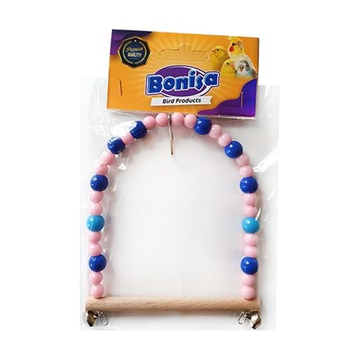 BONİSA BONCUKLU EL YAPIMI SALINCAK LÜX KUŞ OYUNCAK 11 X 11 CM