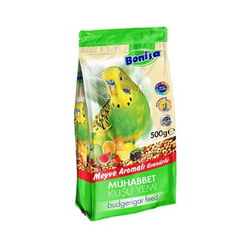 BONİSA 500 GR MUHABBET KUŞU YEMİ MEYVE AROMALI