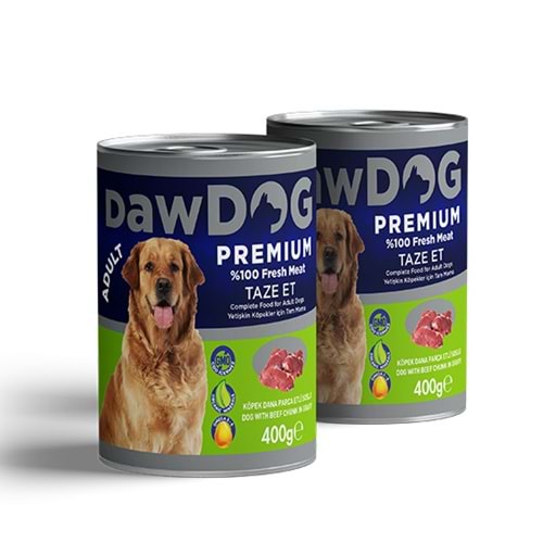DAWDOG 400 GR KÖPEK KONSERVE PARÇA DANA ETLİ