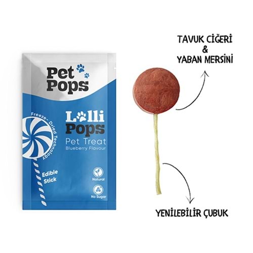 PETPOPS LOLİPOP BLUEBERRY FLOVOUR 1,4 GR