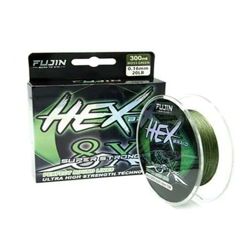 FUJİN HEX 8X 300 MT 0,14 MM MOSS GREEN PE LİNE