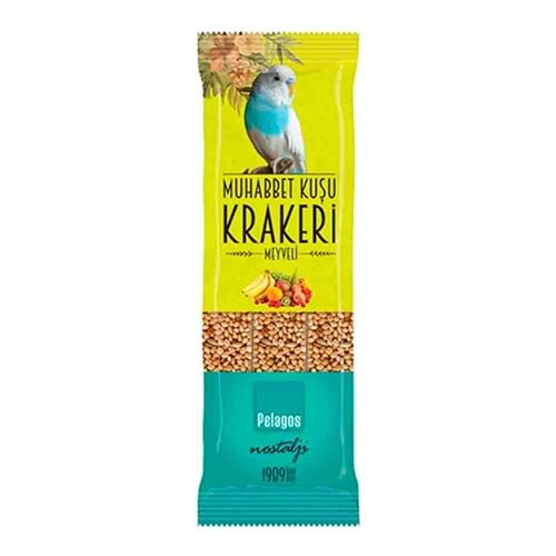 PELAGOS MEYVELİ MUHABBET KUŞU KRAKERİ KRAKER 3 x 35 GR