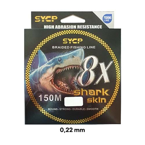 SYCP PE 8X SHARK SKİN MİSİNA YEŞİL 150 METRE 0,22 MM