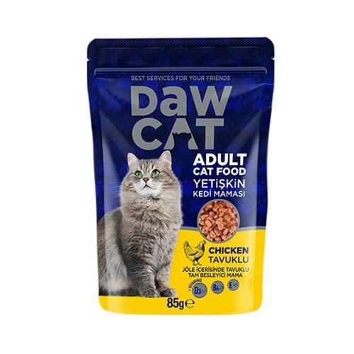 DAWCAT 85 GR TAVUKLU POUCH KEDİ KONSERVE