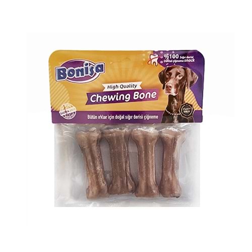BONİSA DERİ PRES KEMİK 7 CM XS BOY 4 LÜ PAKET DOĞAL
